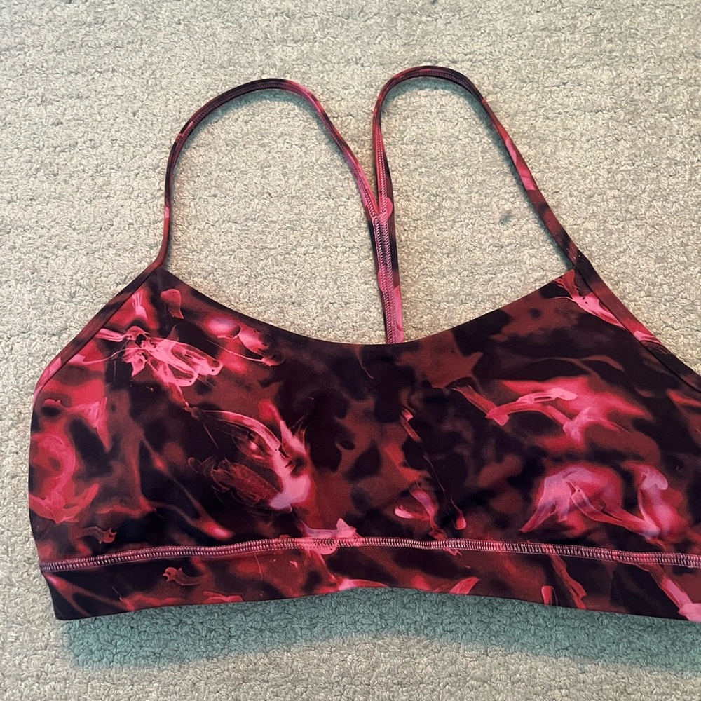 Lululemon Pink and Black Sports Bra